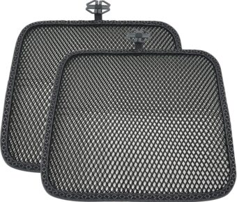 carrotez 2 Pack Double Breathable 3D Air Mesh Cool Seat Cushion Pad for Cars Seats, Home Office Chairs, Wheelchairs, 17.75" x 17.75" - Black