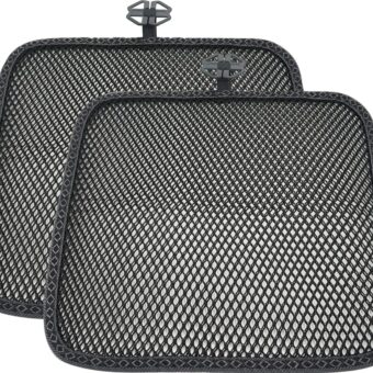 carrotez 2 Pack Double Breathable 3D Air Mesh Cool Seat Cushion Pad for Cars Seats, Home Office Chairs, Wheelchairs, 17.75" x 17.75" - Black