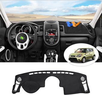 Cartist Custom Fit for Dash Cover Kia Soul 2010 2011 2012 2013 Dashboard Cover Mat Non-Slip Pad Carpet Sunshield Protector