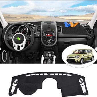 Cartist Custom Fit for Dash Cover Kia Soul 2010 2011 2012 2013 Dashboard Cover Mat Non-Slip Pad Carpet Sunshield Protector