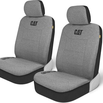 Cat® CozyBlend™ Car Seat Covers, Gray Heather - Premium Jersey Fabric Seat Covers for Cars Trucks SUV, Breathable Cotton Car Seat Covers Front Seats Only, Universal Fit...