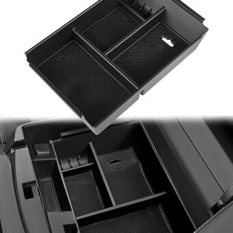 Center Console Armrest Organizer Tray fits 09-14 for Ford For F-150 Lid Armrest Organizer Black