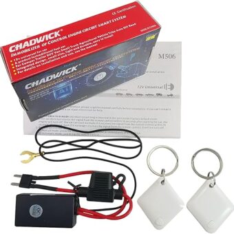 CHADWICK Car Immobilizer Anti-Theft Alarm System, M506 Wireless Engine Lock, Auto Anti-Robbery Device, Intelligent Circuit Cut Off Tool, Universal 12V Car Alarm + 2 Remotes, for...