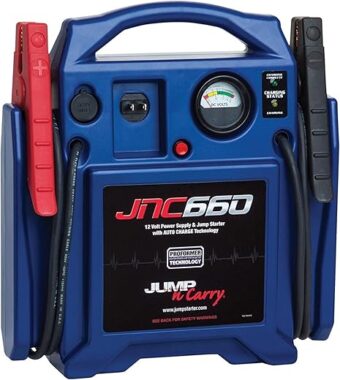 Clore Automotive Jump-N-Carry JNC660 1700 Peak Amp 12 Volt Jump Starter , Blue