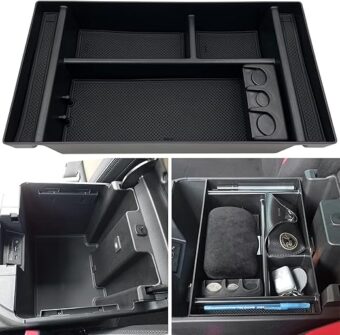 Compatible with Chevy Silverado 1500 Accessories/GMC Sierra 1500 2019-2022 Center Console Organizer Tray Fits for 2020-2023 Silverado/Sierra 2500 HD/3500 HD -Full Console Only...