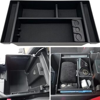 Compatible with Chevy Silverado 1500 Accessories/GMC Sierra 1500 2019-2022 Center Console Organizer Tray Fits for 2020-2023 Silverado/Sierra 2500 HD/3500 HD -Full Console Only...