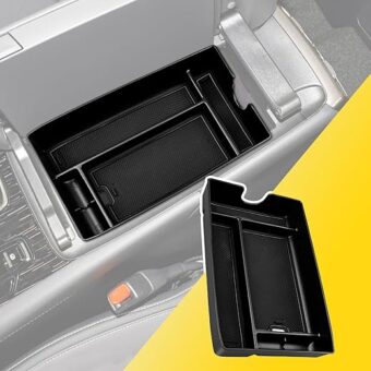 Compatible With Lexus RX 2023 2024 Center Console Organizer,Armrest Storage Box Tray With Coin Holder For RX350/RX350h/RX500h,Install Directly ABS Material RX Accessories