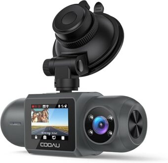 COOAU D30S 4K Dash Cam with GPS Wi-Fi, Front and Inside Dual 2.5K 1080P, Uber Car Camera with Infrared Night Vision, Supercapacitor, 4 IR LEDs, G-Sensor, Parking Mode, Loop...