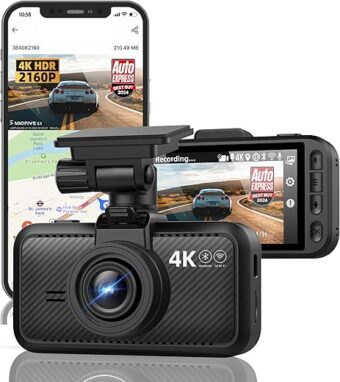 Dash Cam Front for Car 4K/2160P Dash Camera with 5G WiFi and Bluetooth APP,Built-in GPS 3.0" IPS Screen Dashcam 140° Wide Angle, G-Sensor, HDR, Night Vision, 24H Parking Mode...