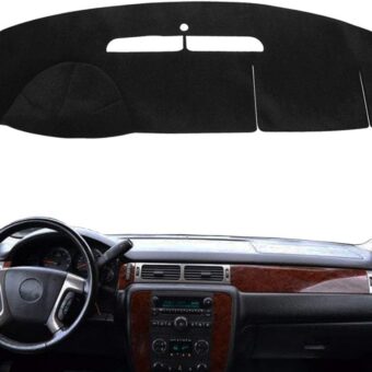 Dash Cover Dashboard Cover Mat Pad Fit for Chevy Chevrolet Tahoe 2007-2014,GMC Yukon 2007-2014,Chevy Avalanche Silverado 1500 LTZ 2007 2008 2009 2010 2011 2012 2013 (Black) Y24