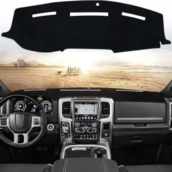 Dash Cover Mat Compatible with 2010 2011 2012 2013 2014 2015 2016 2017 2018 Dodge Ram 1500 2500 3500 Accessories Dashboard Cover Pad Carpet Dash Board Protector Sunshield Cover