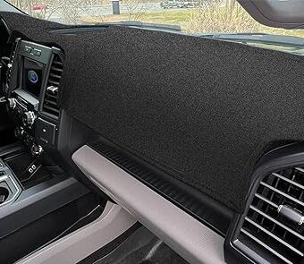 Dash Cover Mat Custom Fit for Ford F150 2015-2020 /F250 F350 F450 Superduty 2017-2022 / Expedition 2018-2021 with Light Sensor,Dashboard Cover Pad Carpet Without Forward...