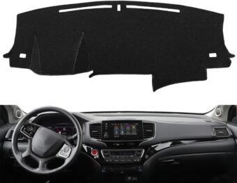 Dash Cover Mat Custom Fit for Honda Pilot 2016-2022/Ridgeline 2017-2024/Passport 2019-2024,Dashboard Cover Pad Carpet Protector (Black) F171