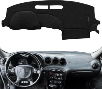 Dash Cover Mat Custom Fit for Pontiac Grand AM 1999-2005 Without Sensor, Dashboard Pad Cap Carpet Protector K208 (Black)