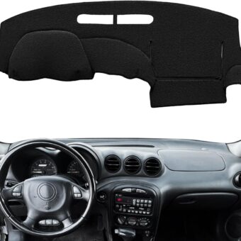 Dash Cover Mat Custom Fit for Pontiac Grand AM 1999-2005 Without Sensor, Dashboard Pad Cap Carpet Protector K208 (Black)