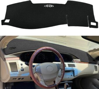 Dash Cover Mat Custom Fit for Toyota Avalon 2005 2006 2007 2008 2009 2010 with Cutout for Speaker, Dashboard Cover Pad Carpet Protector F101 (Black)