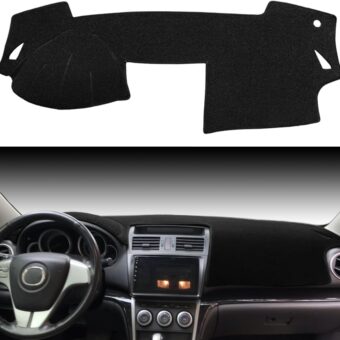 Dashboard Cover Dash Cover Mat Pad Carpet Custom Fit for 2009-2013 Mazda 6 (Black) J182