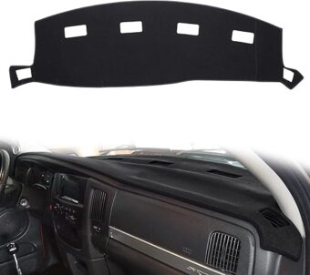 Dashboard Cover Dash Cover Mat Pad Compatible with 2002-2005 Dodge Ram 1500,2003-2005 Ram 2500/3500(Ram 02-05, Black)