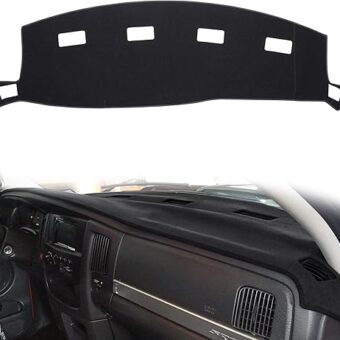 Dashboard Cover Dash Cover Mat Pad Compatible with 2002-2005 Dodge Ram 1500,2003-2005 Ram 2500/3500(Ram 02-05, Black)