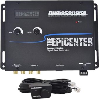 Digital Bass Restoration Kit - Epicenter Processor with 3ft. & 17ft. Oxygen Free RCA Cables - Boosted Bass Performance, Remote Bass Control