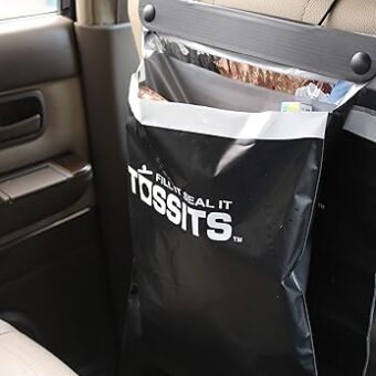 Disposable Car Garbage Bags (1 Set of 7 Car Trash Bag) - Leakproof, Smellproof Car Garbage Can - Large Car Waste Bag - Car Trash Bag Can Hang from Headrest - New Trash Can for Car