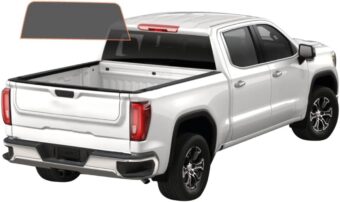 DIY-MotoShield Pro Premium Professional 1.5Mil Precut Carbon Window Tint Film for 2019-2021 Gmc Sierra 1500 Crew Cab— (Rear Windshield 5%)