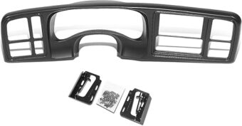 DNA Motoring ZTL-Y-0229 Black Double Din Dash Bezel Cover Set Compatible With 99-02 Escalade/Silverado/Suburban/Tahoe/Sierra/Yukon