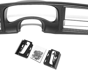 DNA Motoring ZTL-Y-0229 Black Double Din Dash Bezel Cover Set Compatible With 99-02 Escalade/Silverado/Suburban/Tahoe/Sierra/Yukon