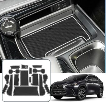 Door Slot Mats for 2022-2025 Lexus NX Accessories Non-Slip Dust Lexus NX 2022+ Pad Cup Door Mats 17PCS/Set Car Center Console Liner Mats 2022 2023 2024 2025 Lexus NX 250 NX 350...