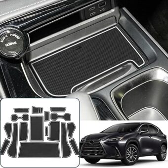 Door Slot Mats for 2022-2025 Lexus NX Accessories Non-Slip Dust Lexus NX 2022+ Pad Cup Door Mats 17PCS/Set Car Center Console Liner Mats 2022 2023 2024 2025 Lexus NX 250 NX 350...