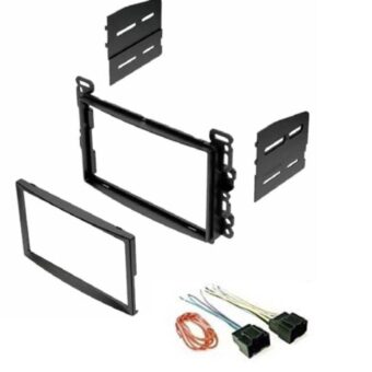 Double Din Car Radio Stereo Install Dash Installation Kit and Wire Harness Made for Chevrolet: 2007-2010 Cobalt, 2006-2011 HHR, 2008-2012 Malibu + More -No Factory External Amp...