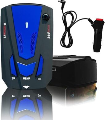 Driving Aids, New Radar Detectors with Long Range Detection, Mute Memory, Led Display, City/Highway Mode, Ideal Gifts for Cars (Blue)