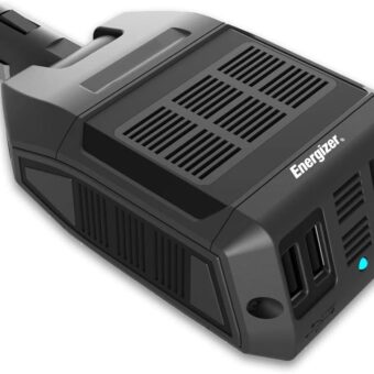 Energizer 100W Power Inverter 12V/110V Car Plug Adapter Outlet Converter w/Dual USB AC Car Charger