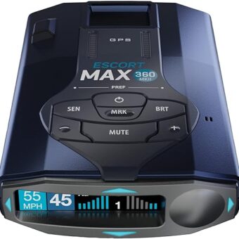 Escort MAX 360 MKII Radar and Laser Detector Bluetooth Enabled, 360° Directional Arrows, Exceptional Range, Shared Alerts, Apple CarPlay and Android Auto Compatible, Black