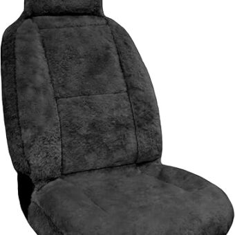 Eurow Sheepskin Seat Cover, 56 by 23 Inches, Gray