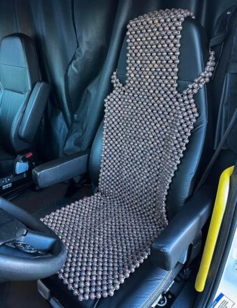 Extra Large Natural Wood Beaded Seat Cover Massaging Cooling Cushion for Truck, Trailer, Van, RV