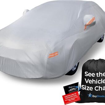 EzyShade 10-Layer Car Cover Waterproof All Weather - See Vehicle Size-Chart - Car Covers for Automobiles & Car Snow Cover - Full Exterior Covers - Winter Rain Sun SUV Sedan....