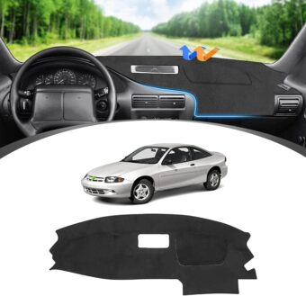 FIILINES Dash Cover Fit for Chevy/Chevrolet Cavalier 1995-2005 Cavalier Accessories Suede Dash Cover Mat Sunshade Anti-Slip Pad Carpet Protector