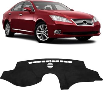 FIILINES Dashboard Cover for Lexus ES ES240 ES350 2007-2012, Lexus ES Accessories Suede Dash Cover Mat Sunshade Anti-Slip Pad Carpet Protector Black