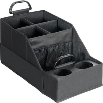 FLYBOX Car Seat Organizer Backseat Car Organizer with 12 Storages Compartments and 2 Metal Cup Holders,Storage Box for Front Back Passenger Between Behind Middle Seats for Car...