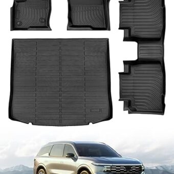 for Ford Edge Floor Mats Trunk Mat 2024 2023 2022 2021 2020 2019 2018 2017 2016 2015, for Ford Edge ST Floor Mats 2024 2015-2023, Custom Fit All-Weather Mats for Edge...