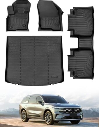 for Ford Edge Floor Mats Trunk Mat 2024 2023 2022 2021 2020 2019 2018 2017 2016 2015, for Ford Edge ST Floor Mats 2024 2015-2023, Custom Fit All-Weather Mats for Edge...