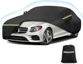 for Mercedes Benz E Car Cover Waterproof All Weather Heavy Duty Protection Outdoor Full Car Covers Windproof with Driver Side Zipper Compatible for Mercedes Benz E-Class...