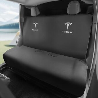 for Tesla Model Y Rear Seat Cover Dogs Protector Covers Kit Mats,Neoprene Waterproof,Sweat, Odors, Spills & Pets - Odor-Resistant,Easy to Clean Athletic Car Seat Protector