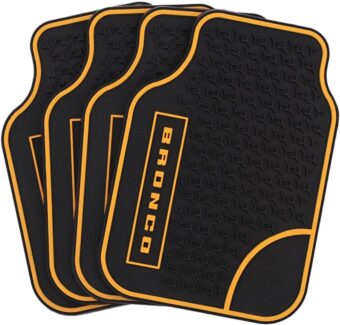 Ford Bronco Mini Floor Mat Shaped Drink Coaster Set 4 Pack