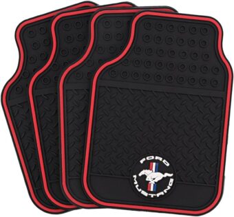 Ford Mustang Mini Floor Car Mat Drink Coaster Set 4 Pack