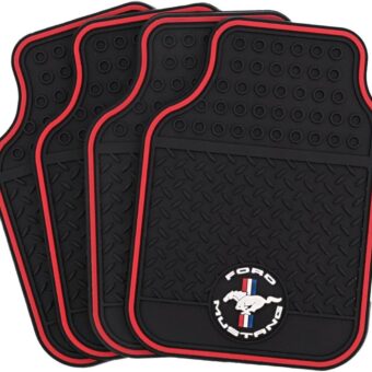 Ford Mustang Mini Floor Car Mat Drink Coaster Set 4 Pack