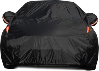 Full Car Covers for Sedan, Car Cover Waterproof All Weather Windproof Dustproof UV Protection Scratch Resistant Indoor Outdoor Univers