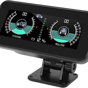 Fydun Car Inclinometer Level Tilt Gauge, HUD Car Electronic Clinometer Indicator Digital Inclinometer Car Angle Slope Meter for Automobile