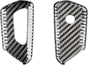 Genuine Carbon Fiber Key Fob Cover For Volkswagen For VW ID.4 ID.3 Golf 8 GTI MK8 For Skoda Octavia For Seat Ateca Cupra Formentor Leon Tarraco 3 Buttons Smart Car Remote Key...